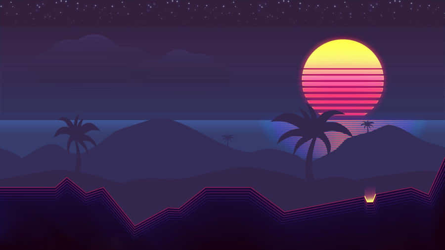 Step Into The '80s With Neon Wallpaper