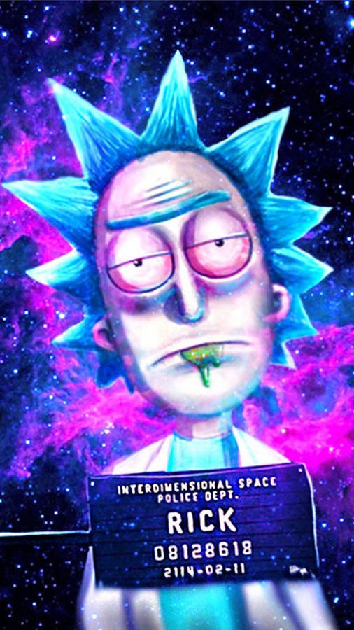 Stoned Rick Cartoon Wallpaper