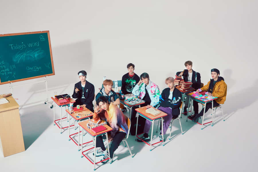 “stray Kids Kicking Off The New Year With Excitement And Hope!” Wallpaper