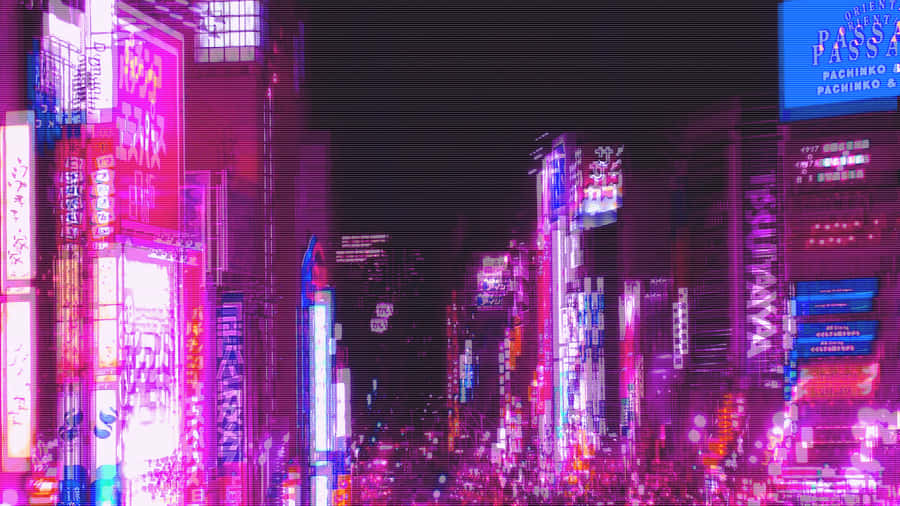 Stream Of Pink And Blue Colors Wallpaper