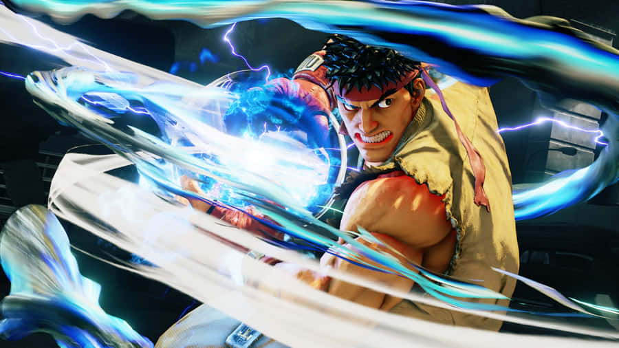 Street Fighter 4k Ryu & His Hadouken Wallpaper