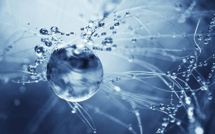 Stunning 3d Visualization Of Water Molecules Wallpaper