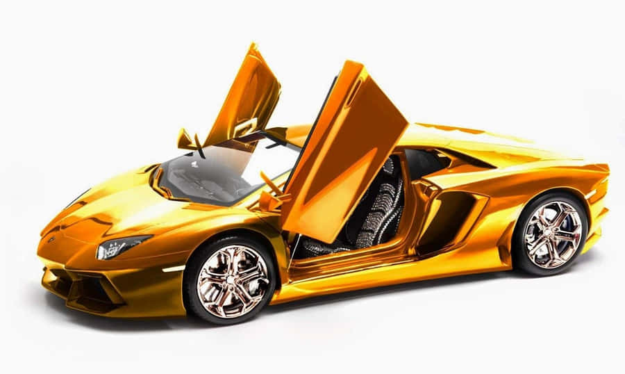 “stunning Gold Lamborghini Supercar.” Wallpaper