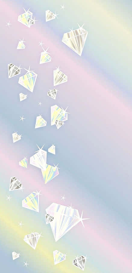 Stunning Pastel Crystal Glittering In The Starlight Wallpaper