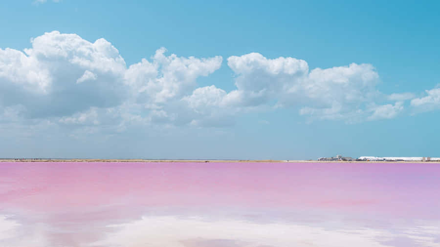 Stunning View Of Pink Beach Paradise Wallpaper