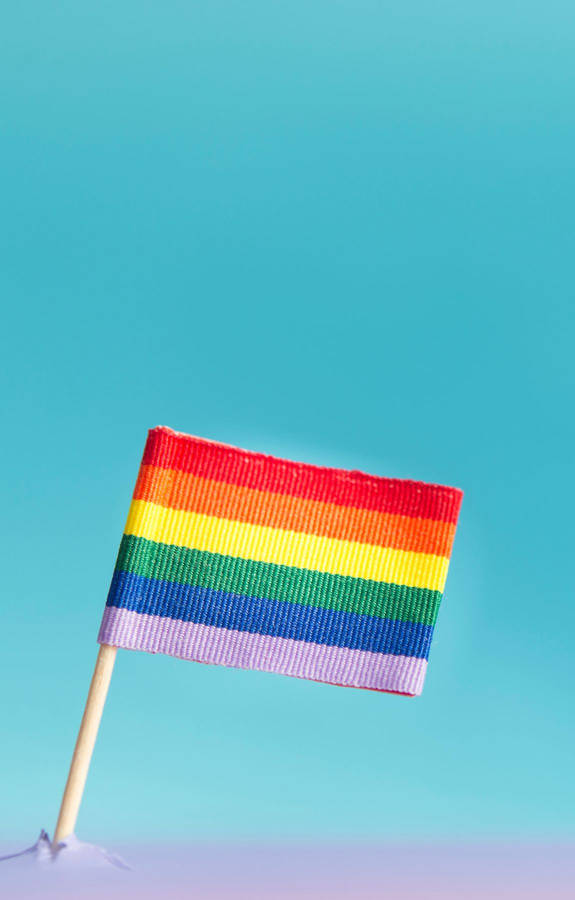 Subtle Lgbt Flag In Lavender Soil Wallpaper