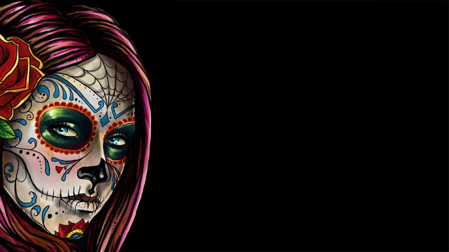 Sugar Skull Design Cell Phone Wallpaper