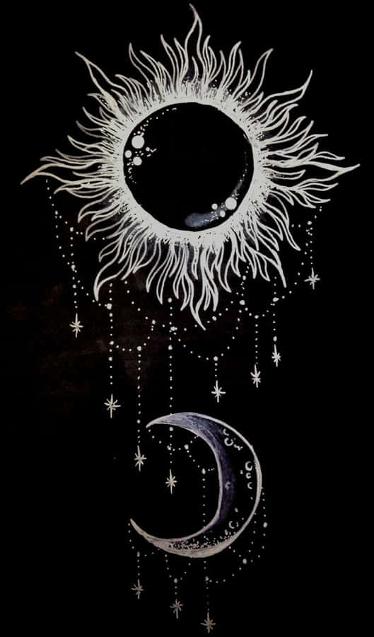 Sun And Moon Aesthetic Wallpaper Wallpaper