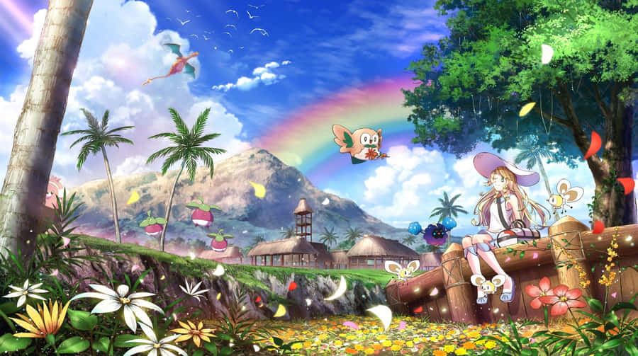 Sun And Moon Pokemon Aesthetic Video Game Wallpaper