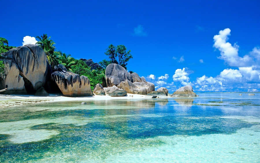 Download free Sunny Day On A Rocky Island Wallpaper - MrWallpaper.com