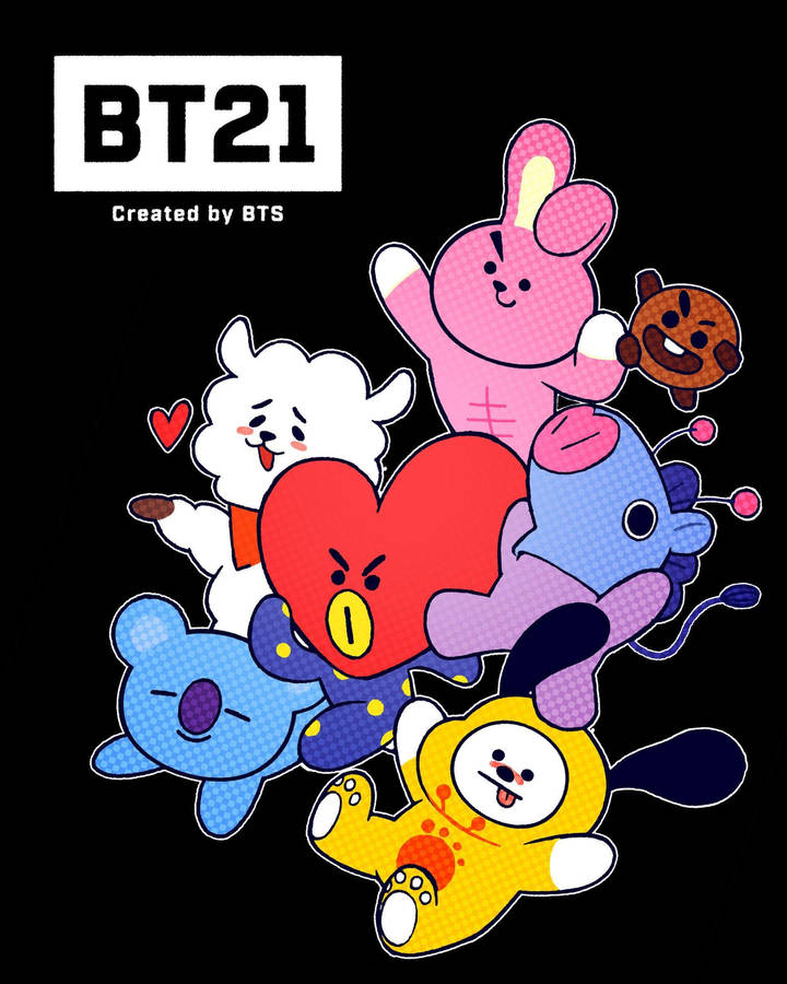 Super Bt21 Characters Wallpaper