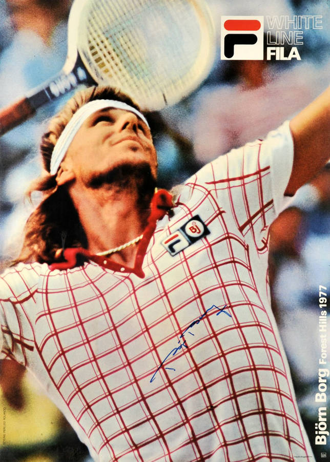 Download free Swedish Tennis Player Bjorn Borg Fila Poster Wallpaper MrWallpaper