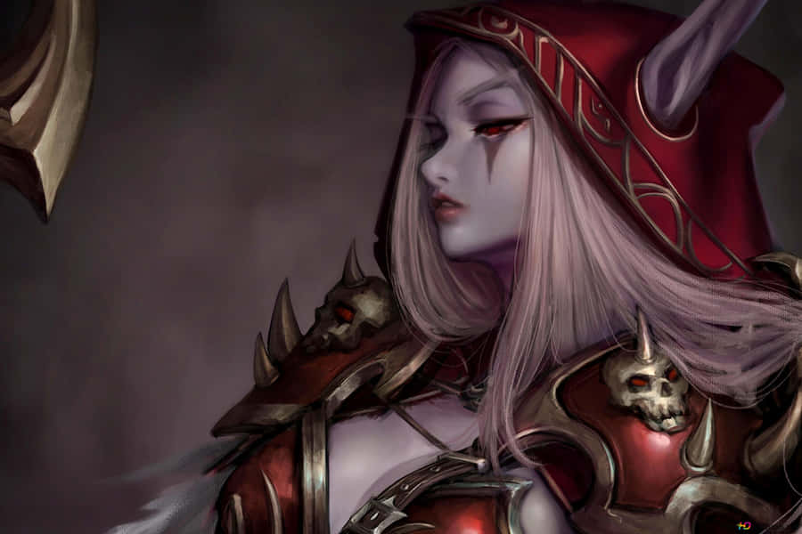 Sylvanas Windrunner Red Armor Wallpaper