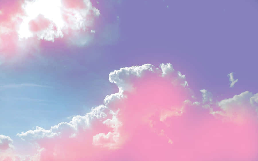 Take A Leisurely Break With This Calming Pastel Pink Aesthetic Computer Wallpaper
