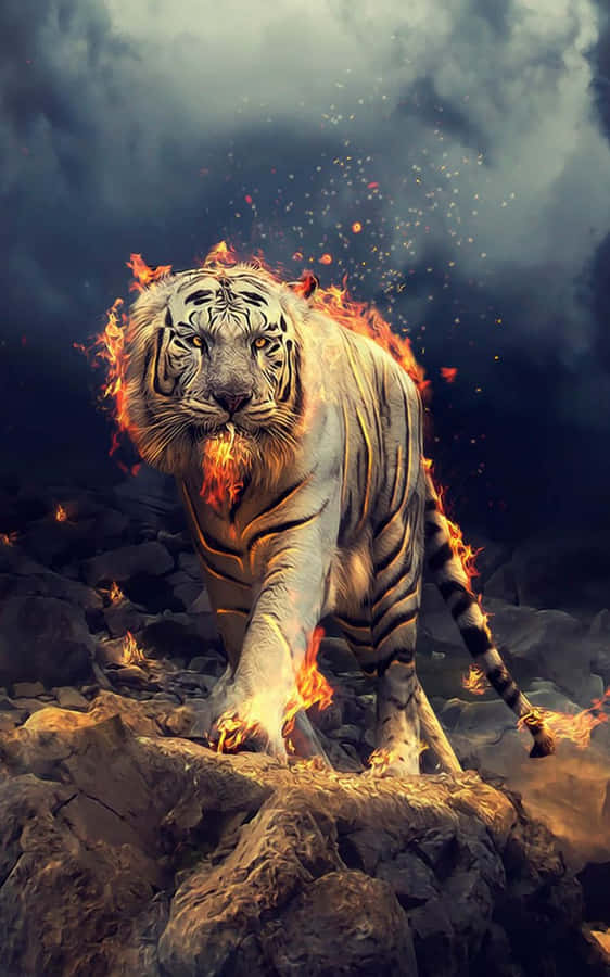 Take A Stand With Tiger Phone Wallpaper