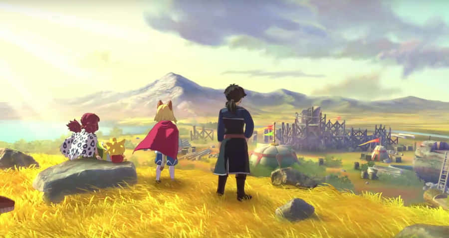 Take In The Beautiful Landscapes Of The World Of Dragon Ball Wallpaper