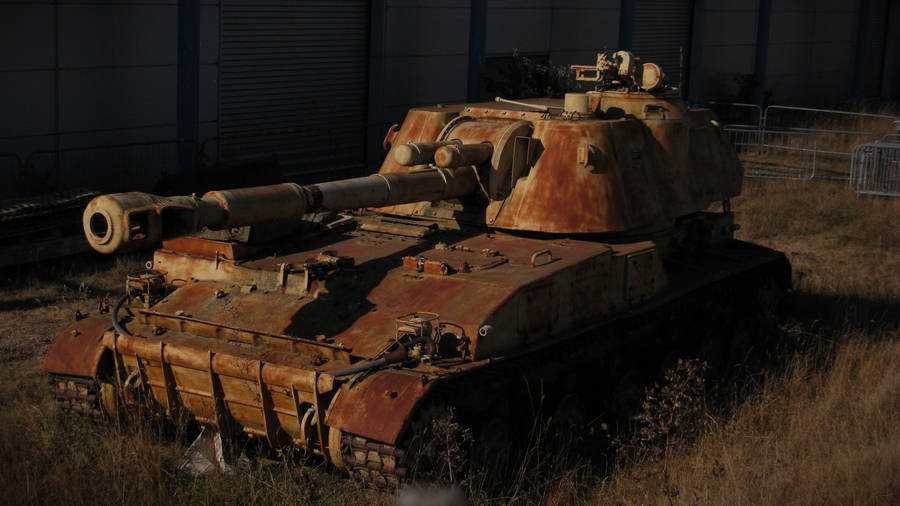 Tank Covered In Rust Wallpaper