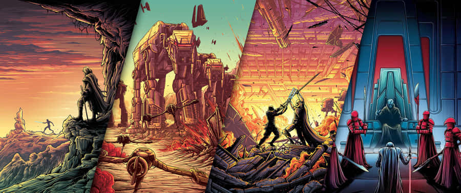 The Battle Of Endor - The Epic End To The Galactic Battle Of Star Wars Wallpaper