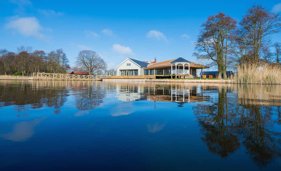 The Boathouse In The Norfolk Broads, England Wallpaper