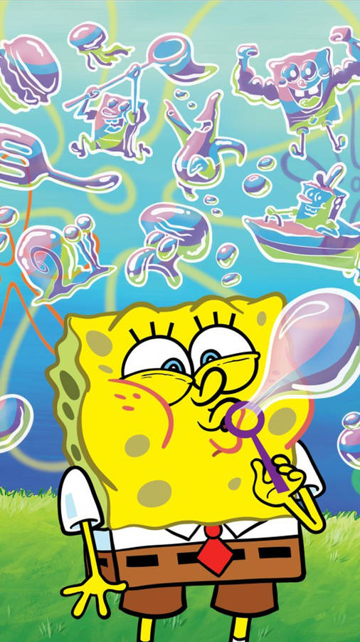 Download free Neon Pink Spongebob Wallpaper - MrWallpaper.com