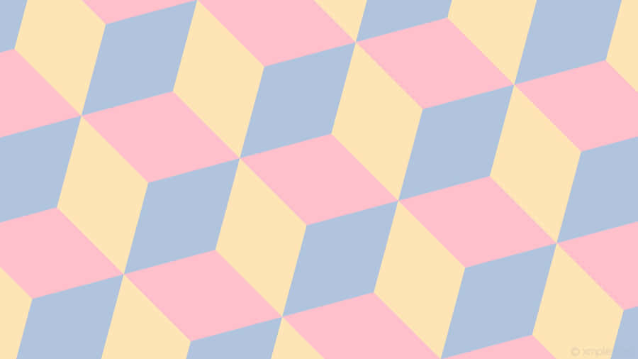 The Colorful Combination Of Blue, Pink And Yellow Wallpaper
