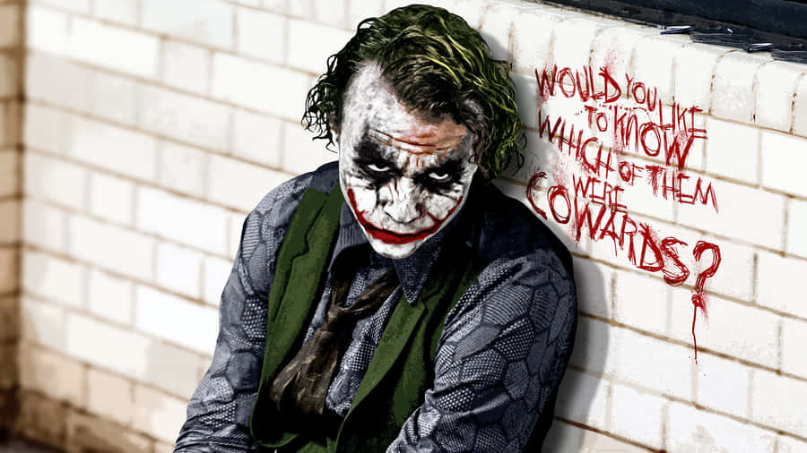 The Iconic Image Of The Joker From The 2008 Award-winning Movie