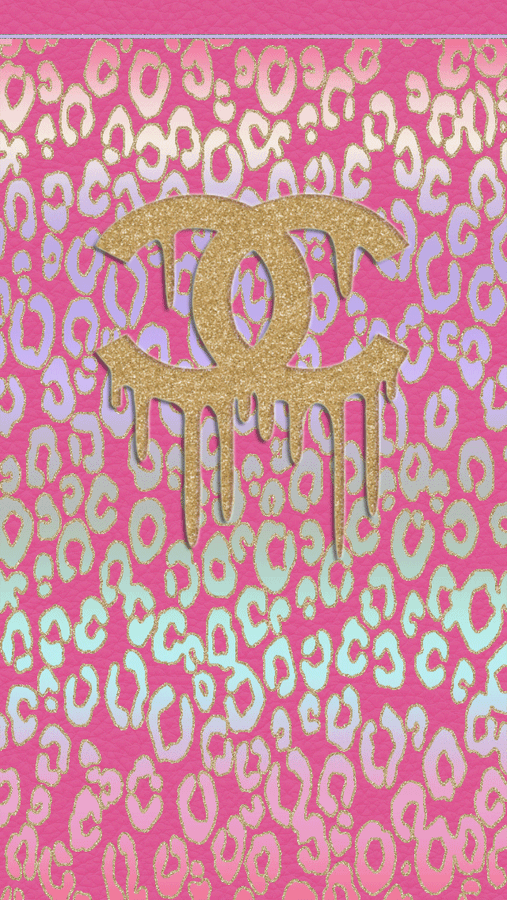 The Iconic Pink And Black Color Scheme Of The Chanel Logo Wallpaper