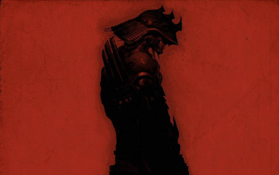 The Spirit Of The Samurai Warrior Is Alive In This Historical Art Piece Wallpaper