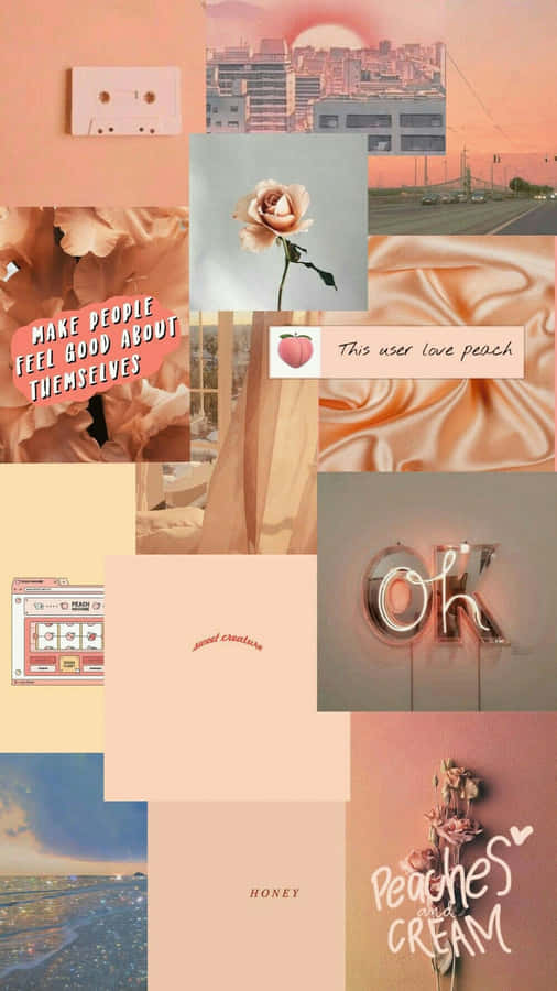 The Sweet Deliciousness Of Vintage Peach Wallpaper