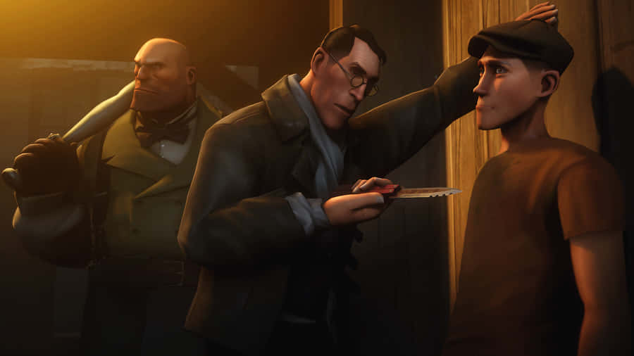 The Tf2 Medic Ready To Heal And Support Wallpaper