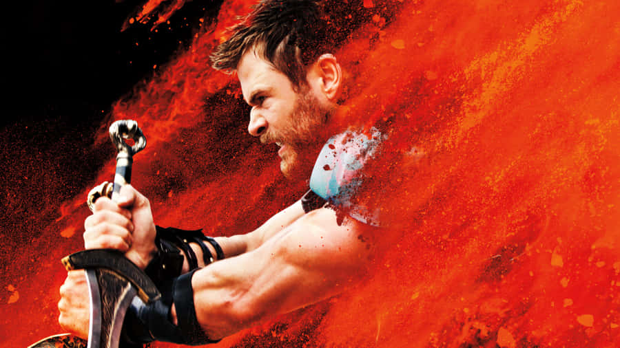 Thor Is Ready For Battle In Thor: Ragnarok Wallpaper