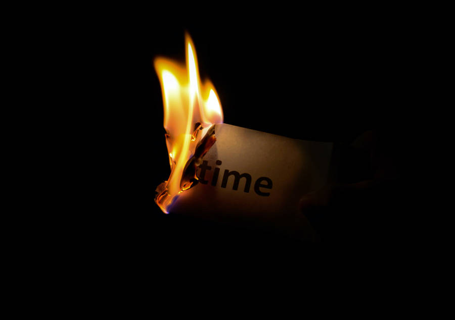 Time On 4k Fire Wallpaper