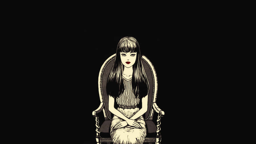 Tomie On Chair Wallpaper