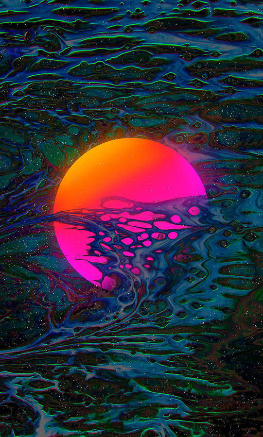 Download free Trippy Dope Gradient Moon Wallpaper - MrWallpaper.com