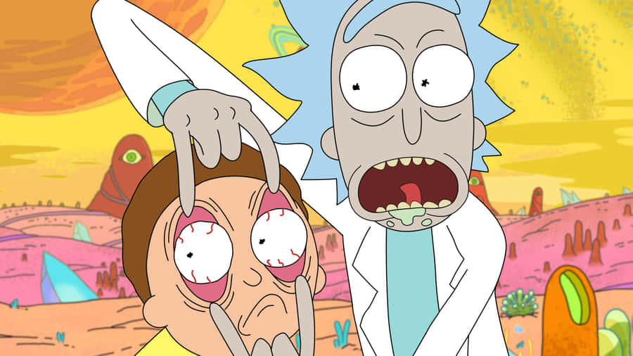 Two Adventurous Fuel-heads, Rick And Morty, On A Mission. Wallpaper