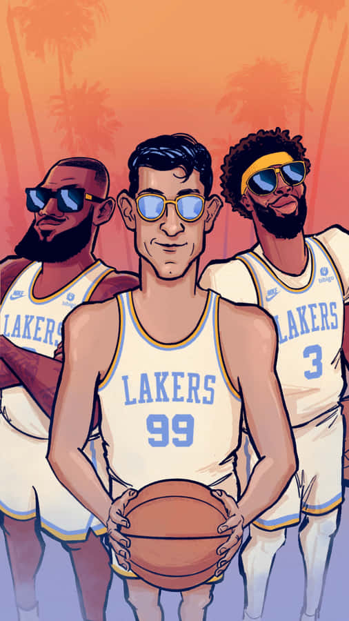 Two Nba Players Going Head To Head On The Court Wallpaper