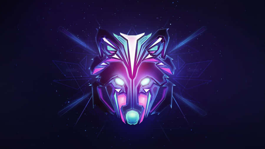 Two Wolves Watching The Night Sky Wallpaper