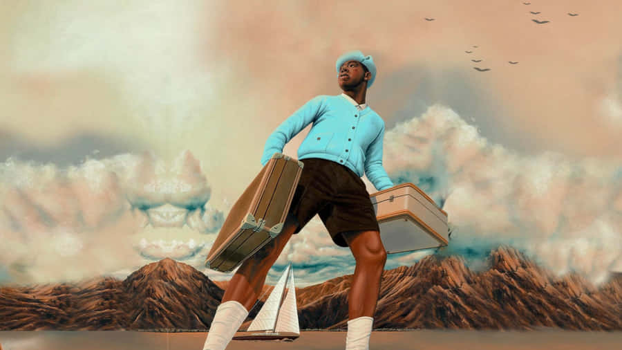Tyler The Creator Rapping In Concert Wallpaper