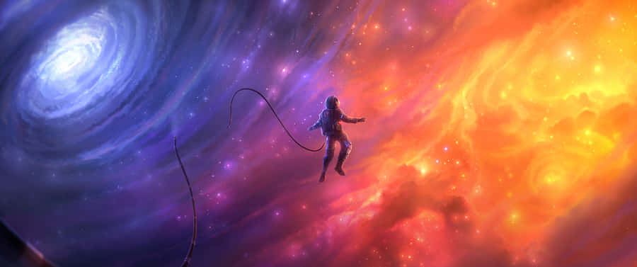 Ultra Wide 3440 X 1440 Man In Space Wallpaper