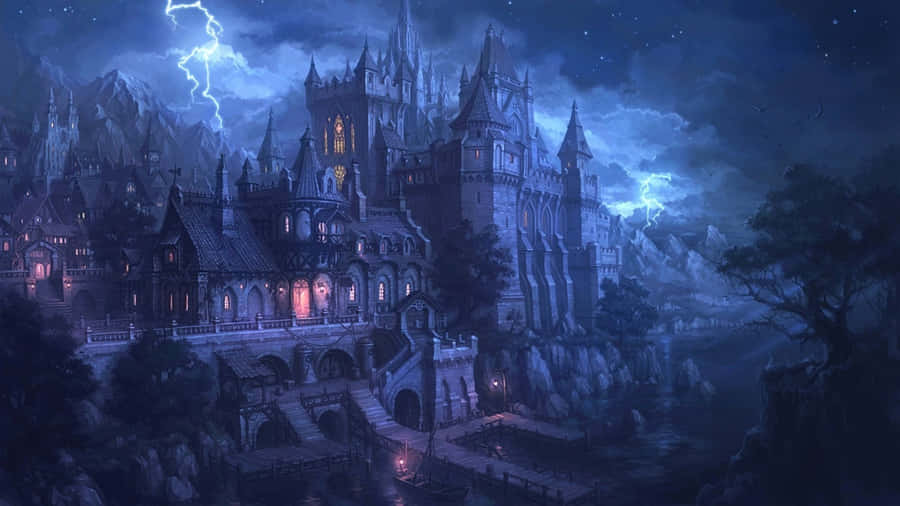 Unlock Mysterious Beauty With A Purple Gothic-inspired Wallpaper. Wallpaper