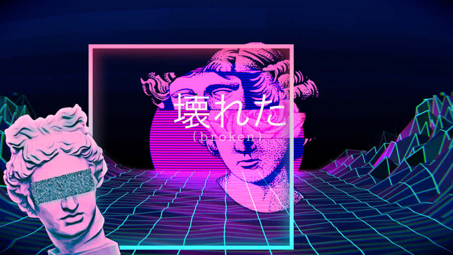 Vaporwave Aesthetic Statues4 K U H D Wallpaper
