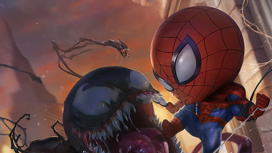 Venom-ous Spider Man Wallpaper