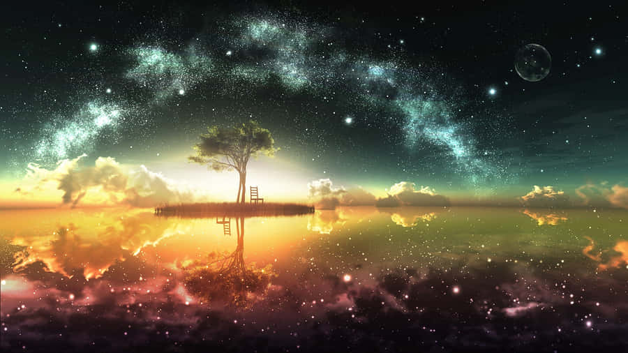 Venture Into The Vastness Of Fantasy Space Wallpaper