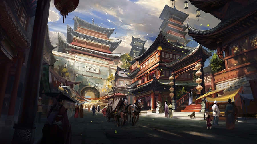 Vibes Of A Nostalgic And Beautiful Japanese Anime Wallpaper