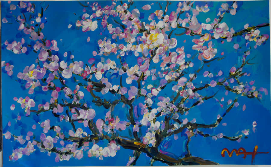 Vincent Van Gogh's Masterful Almond Blossoms Painting Wallpaper
