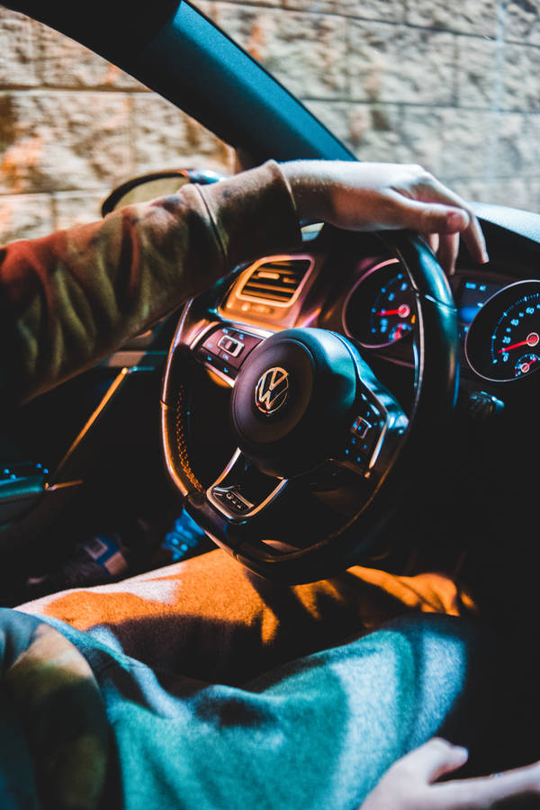 Royalty-Free photo: Chrome steering wheel | PickPik