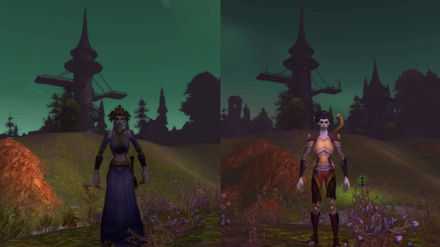 Warcraft 2 Characters Side-by-side Wallpaper