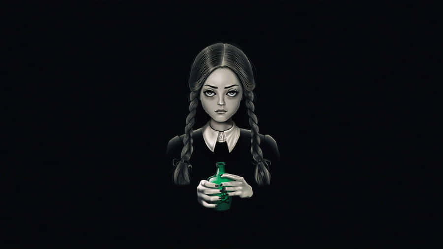 Wednesday Addams With Potion Wallpaper