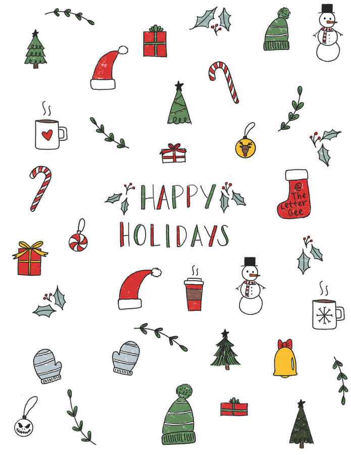Welcome In The Christmas Spirit With A Simple Christmas Inspired Ipad Wallpaper