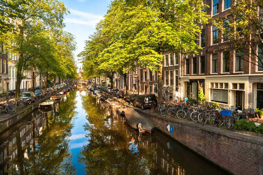 Welcome Spring In The City Of Amsterdam Wallpaper